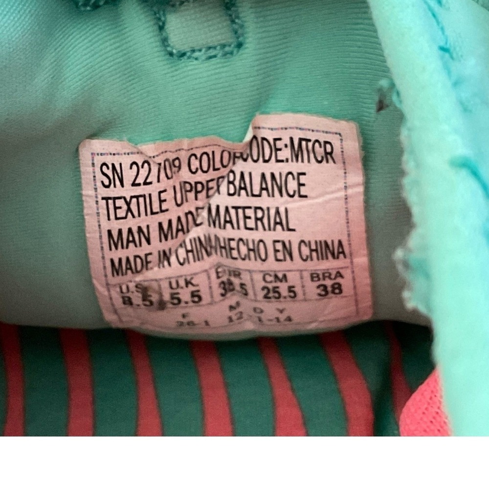 Skechers Air Cooled Memory Foam Teal Pink Athletic Sneakers Shoes Women US 8.5 - Picture 5 of 13